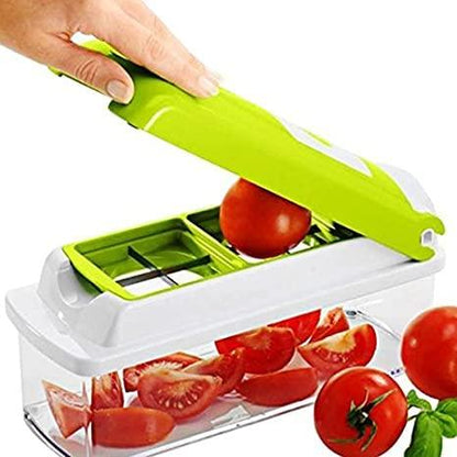 2-in-1 Unbreakable Chopper & Slicer with Stainless Steel Blades