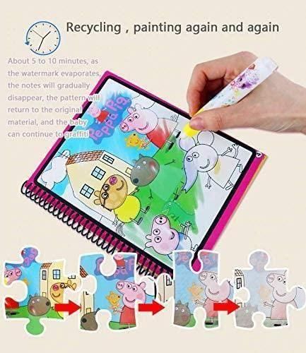 Reusable Magic Water Coloring Book Set for Kids (4-Pack)